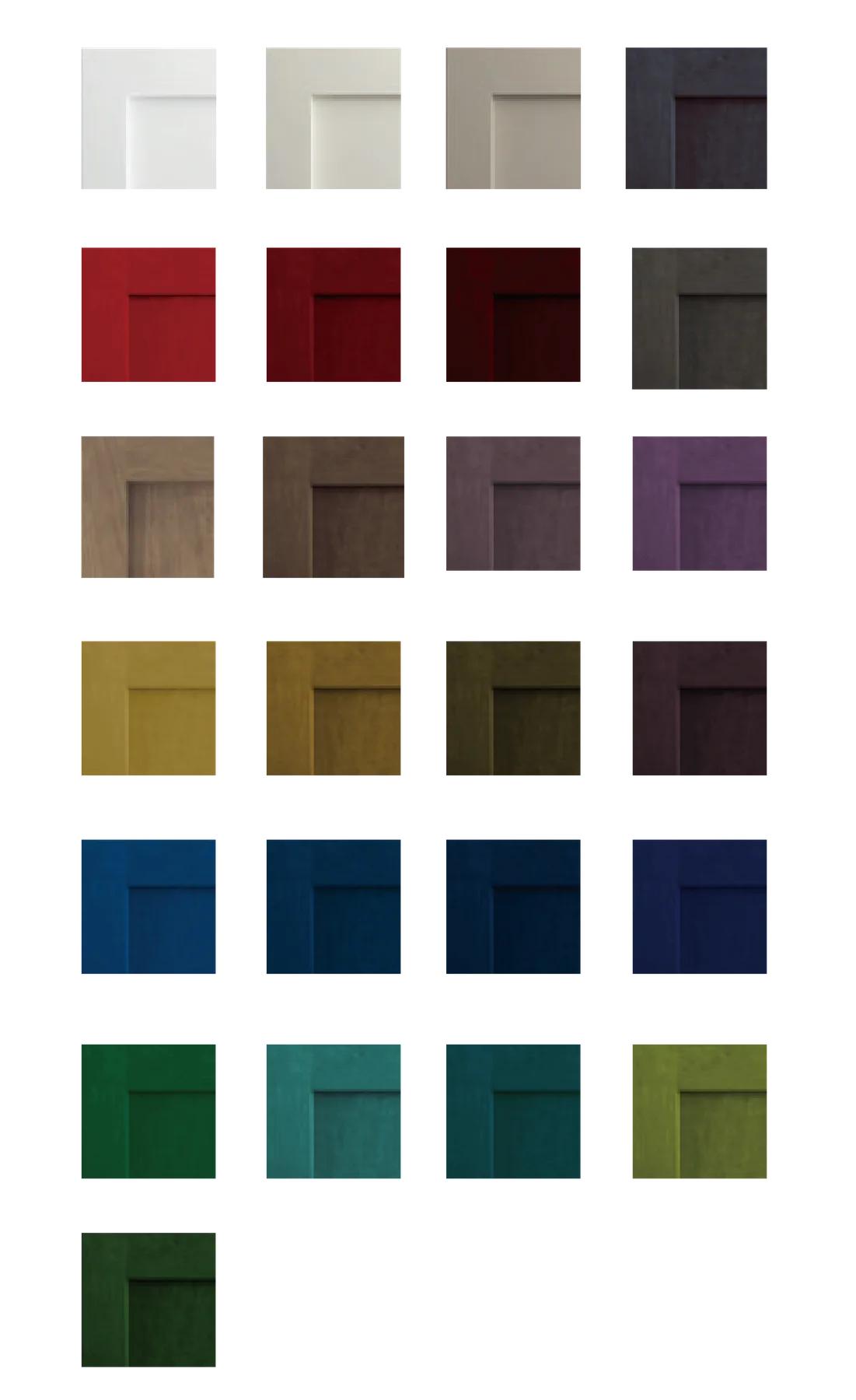 HDF Painted Door finish swatches